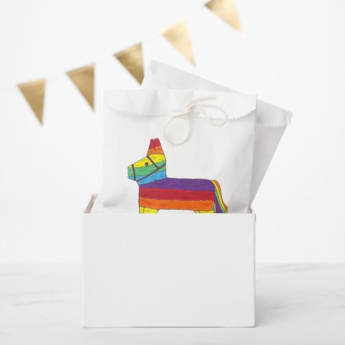 Personalized Rainbow Donkey Piata Birthday Party Favor Bag