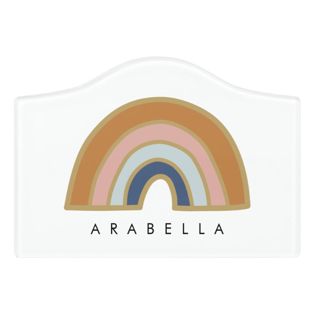 Personalized Rainbow Door Sign (Small Crest Front)