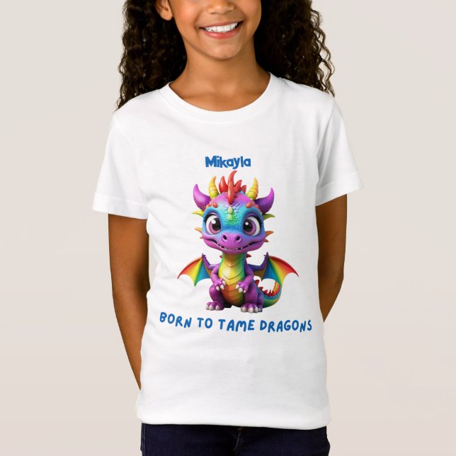 Personalized Rainbow Dragon T-Shirt (Front)