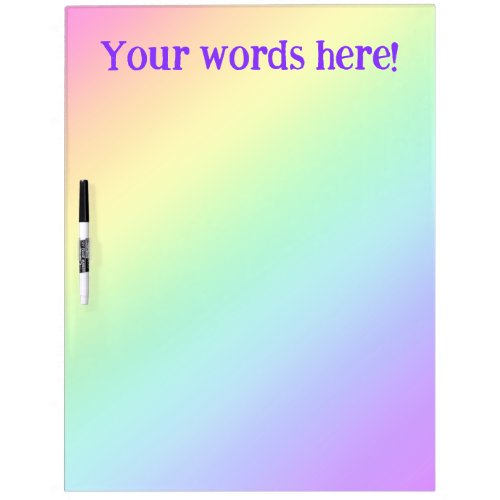 Personalized Rainbow Dry Erase Board