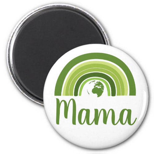 Personalized rainbow earth Mama Magnet