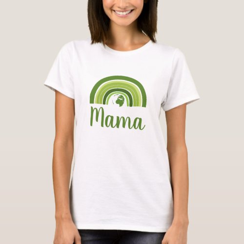 Personalized rainbow earth Mama T_Shirt