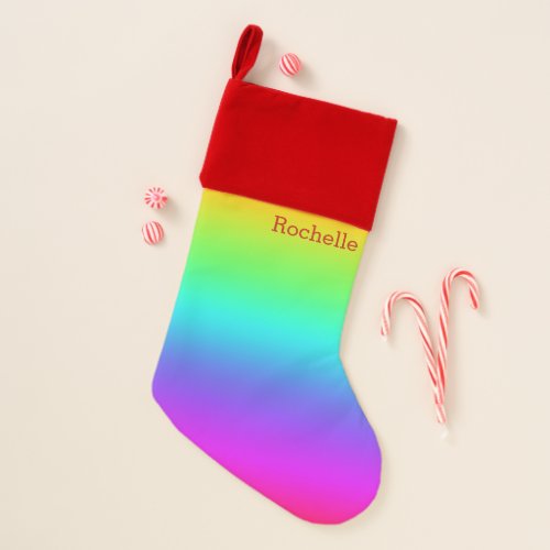 Personalized Rainbow Fade Christmas Stocking