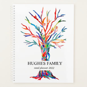 Personalized Rainbow Family Tree Meal Planner 2022