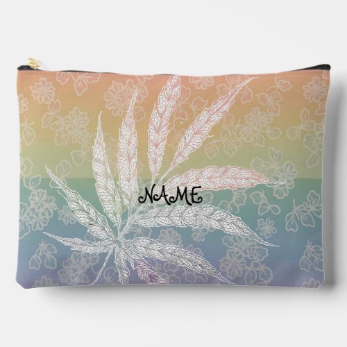 Personalized Rainbow feather pattern Cut Sew Bag