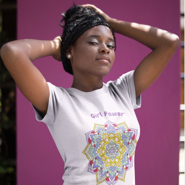 Personalized Rainbow Flower Mandala T-Shirt (Creator Uploaded)