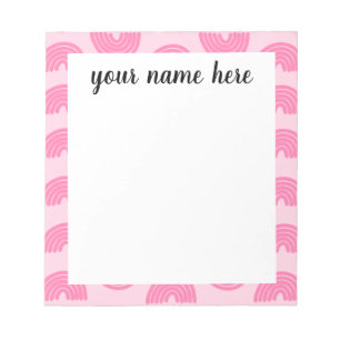 Personalized Rainbow Girls Notepad
