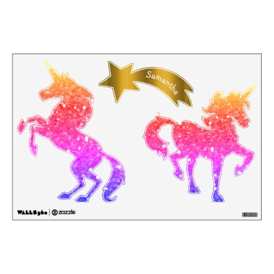 Personalized Rainbow Glitter Unicorn