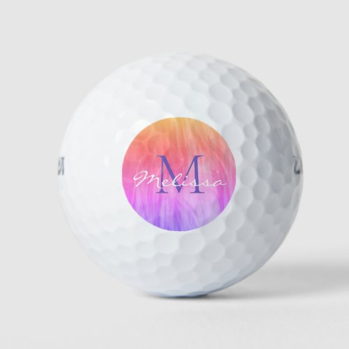Personalized Rainbow  Golf Balls