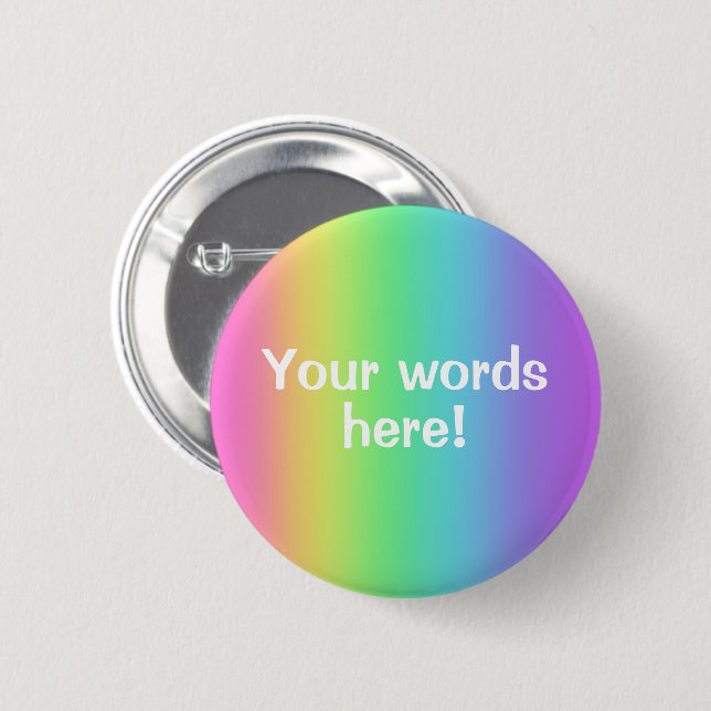 Personalized Rainbow Gradient Button (Front & Back)