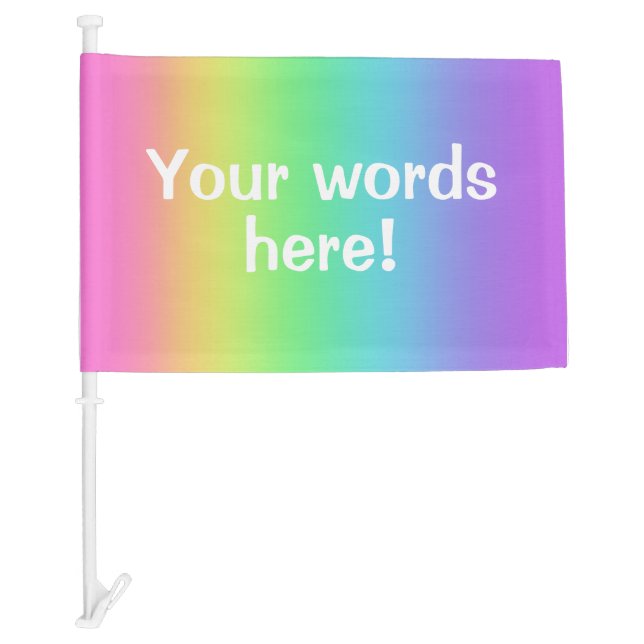 Personalized Rainbow Gradient Car Flag (Front)