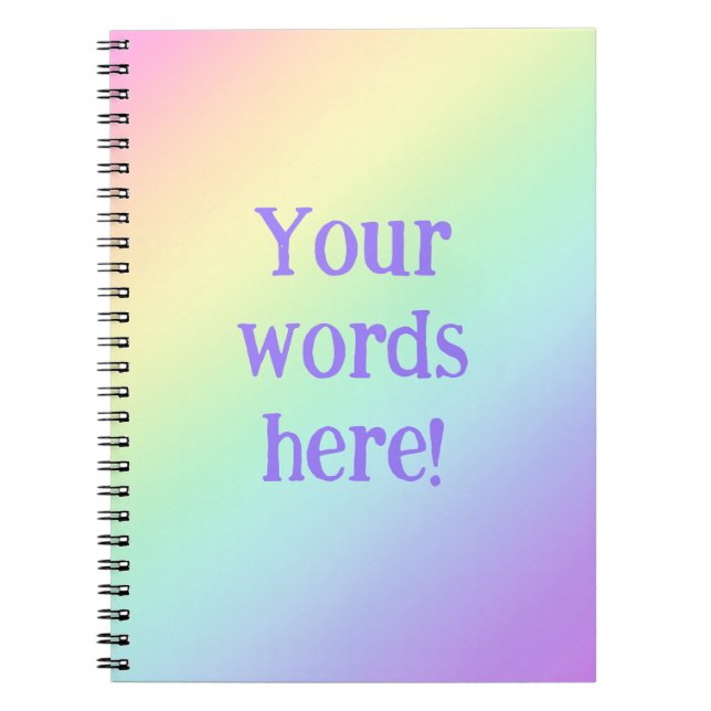 Personalized Rainbow Gradient Notebook (Front)