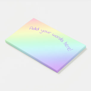 Personalized Rainbow Gradient Post-it Notes