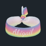 Personalized Rainbow Hair Tie<br><div class="desc">A cute,  customize-able hair tie featuring a rainbow gradient including bright shades of red,  orange,  yellow,  green,  blue,  purple and pink. Perfect a for gay,  lesbian,  lgbtq  or trans person.</div>