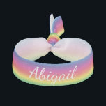 Personalized Rainbow Hair Tie<br><div class="desc">A cute, customize-able hair tie featuring a rainbow gradient including bright shades of red, orange, yellow, green, blue, purple and pink. Perfect a for gay, lesbian, lgbtq or trans person.</div>