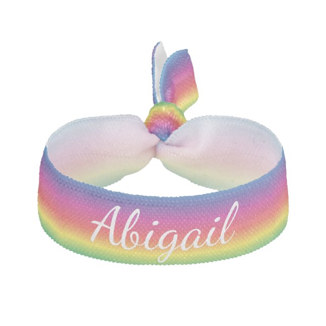 Personalized Rainbow Hair Tie (Front)