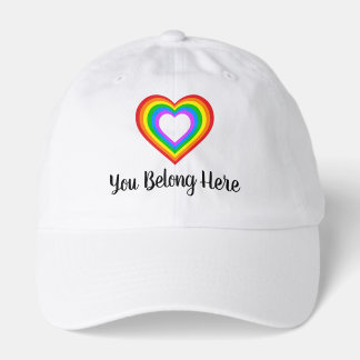 Personalized Rainbow Heart Hat