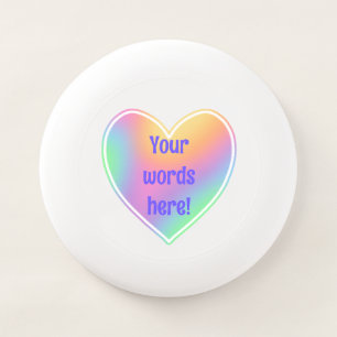 Personalized Rainbow Heart Wham-O Frisbee