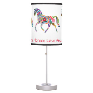 Personalized Rainbow horse on table lamp