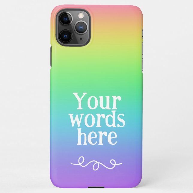 Personalized Rainbow iPhone 11 Pro Max Case (Back)