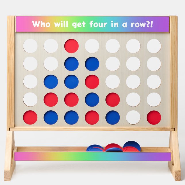 Personalized Rainbow Jumbo Game Fast Four (Front)