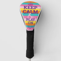 Personalized Rainbow KEEP CALM Wisdom Graphic Golf Head Cover