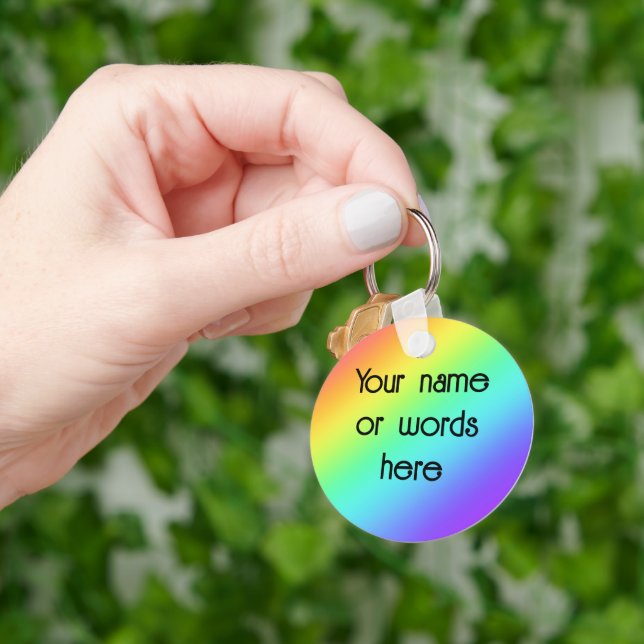 Personalized Rainbow Keychain (Hand)