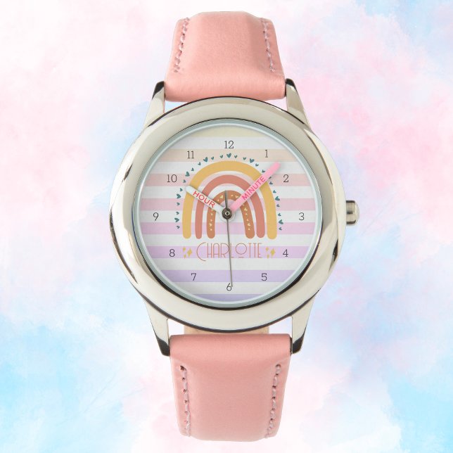 Personalized Rainbow Kid Watch – Cute Custom Name  (Personalized Rainbow Kid Watch – Cute Custom Name)