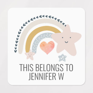 Personalized Rainbow Kid's Kids' Labels