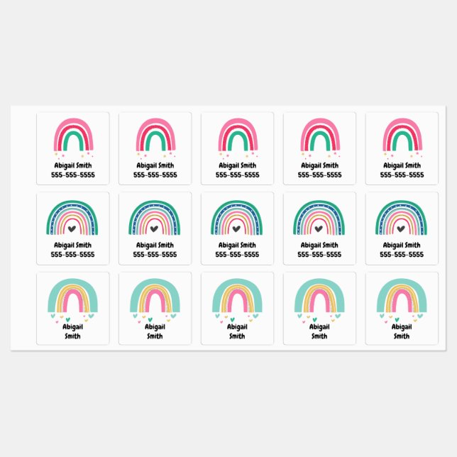 Personalized Rainbow Labels (Sheet)