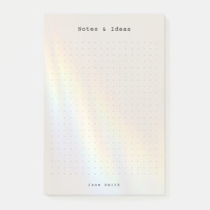 Personalized rainbow light aesthetic dot Grid Post-it Notes
