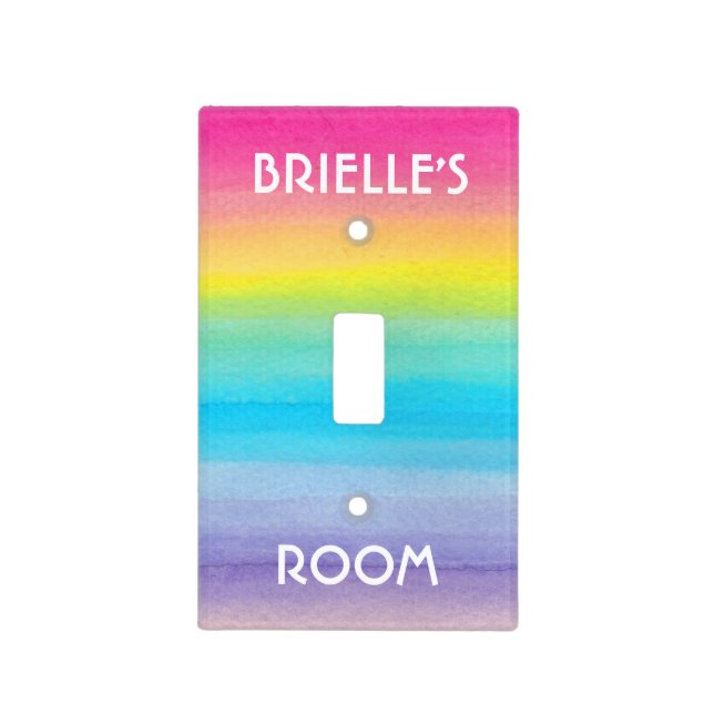 Personalized Rainbow Light Switch Cover (Front)