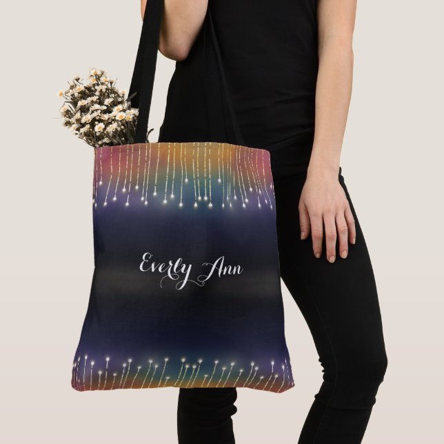 Personalized  Rainbow Lights Bag (Close Up)