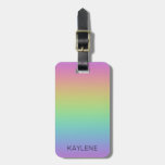 Personalized Rainbow Luggage Tag
