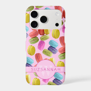 Personalized Rainbow Macaron Cookies Pattern iPhone 17 Pro Case