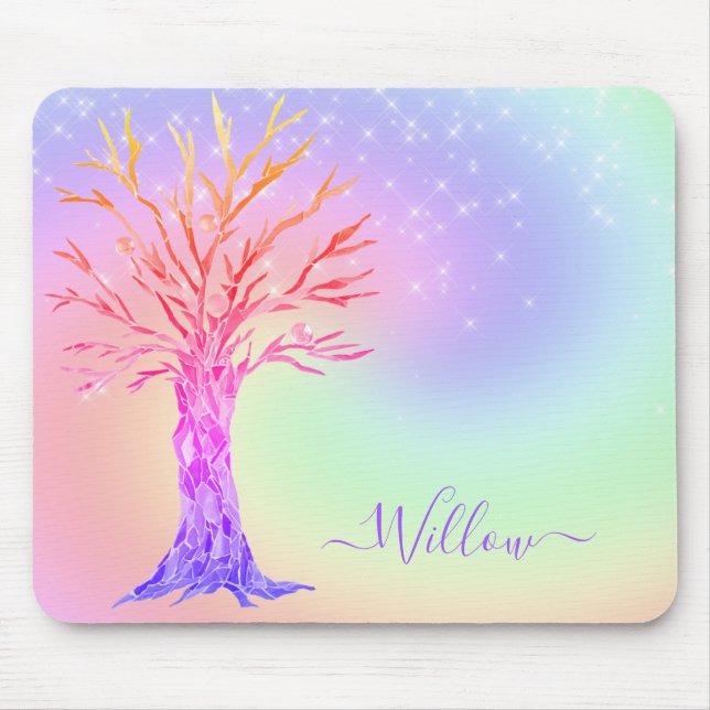 Personalized Rainbow Mouse Pad (Front)