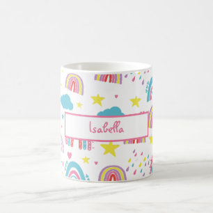 Personalized Rainbow Mug for Girls with Name
