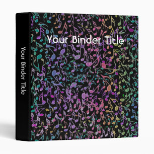 Personalized Rainbow Music Notes Collage Binder