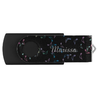Personalized Rainbow Music Notes USB Flash Drive