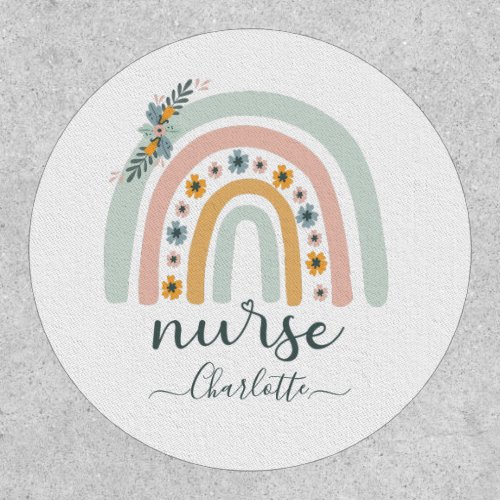 Personalized Rainbow Nurse Name Gift For Nurse Patch