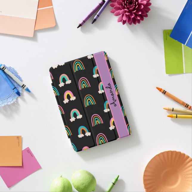 Personalized Rainbow Pattern iPad Mini Cover (In Situ)