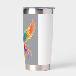 Personalized Rainbow Phoenix Name Birthdate Gift Insulated Tumbler