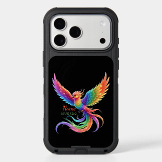 Personalized Rainbow Phoenix Name Birthdate Gift iPhone 17 Pro Max Case