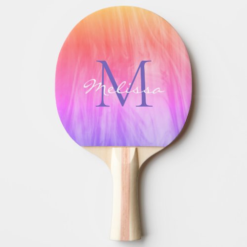 Personalized Rainbow Ping Pong Paddle