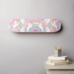 Personalized Rainbow Pink Unicorn Skateboard<br><div class="desc">Unicorn Skateboard featured with a pink background and colorful rainbows and unicorns ready for you to personalize. ✔Note: Not all template areas need changed. 📌If you need further customization, please click the "Click to Customize further" or "Customize or Edit Design"button and use our design tool to resize, rotate, change text...</div>