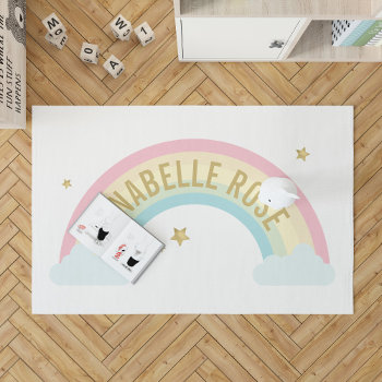 Personalized Rainbow  Rug by heartlocked at Zazzle
