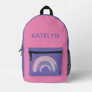 Personalized Rainbow School Backpack with Name