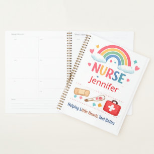 Personalized Rainbow School Nurse Office Sign, Cut Planner