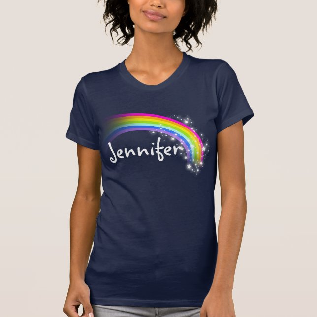 Personalized rainbow stars tee (Front)