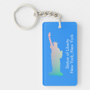 Personalized Rainbow Statue of Liberty New York Keychain